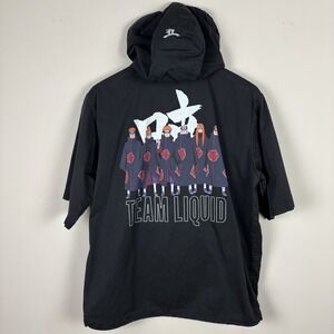 Team Liquid x Naruto Shippuden Akatsuki Tech Hoodie Jersey Mens M Black Anime‎